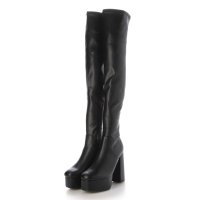 Mafmof/マフモフ Mafmof Mafmof(マフモフ)13cmチャンキーヒールストレッチロングブーツ/507583445