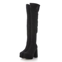 Mafmof/マフモフ Mafmof Mafmof(マフモフ)13cmチャンキーヒールストレッチロングブーツ/507583445