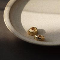 Noelmarket/ノエルマーケット Noelmarket ピアス 金属アレルギー対応 フープピアス つけっぱなし 18k シンプル キルティング模様 仕事 人気 上品 両耳用 レ/507584120