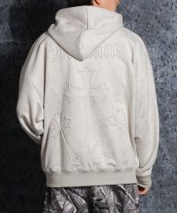 1111clothing/ワンフォークロージング 1111clothing カットスウェード クロスエンボス パーカー/507585844