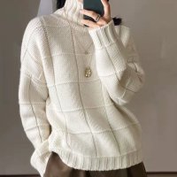 Amulet/アミュレット Amulet ブロック柄ニットトップス レディース 10代 20代 30代 韓国ファッション 秋 冬 可愛い カジュアル おしゃれ シンプル 無地/507586227