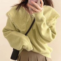 Amulet/アミュレット Amulet セーラーカラーニットプルオーバー レディース 10代 20代 30代 韓国ファッション 秋 冬デート 女子会 可愛い 上品 綺麗め /507586229