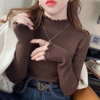 Amulet/アミュレット Amulet メロウリブニット レディース 10代 20代 30代 韓国ファッション 春 秋 冬 上品シンプル 重ね着 レイヤード おしゃれ 可愛/507586230