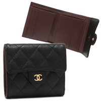 CHANEL/シャネル CHANEL 三つ折り財布 マトラッセ ゴールド金具 ブラック レディース CHANEL AP0231 Y01864 C3906/507586359