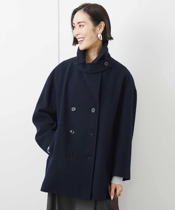早い者勝ち！　LAFAIETTE ピーコート　ネイビー XL Double Front Down Jacket in Canvas BLUE Man