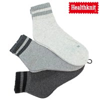 TopIsm/トップイズム TopIsm Healthknit ヘルスニット3足セット ジャガード スラブ ボーダー ライン入り スニーカーソックス クォーターソックス ショ/504347294