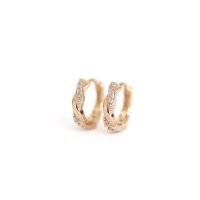 Noelmarket/ノエルマーケット Noelmarket ピアス 金属アレルギー対応 フープピアス ダイヤ 小さめ つけっぱなし 18k シンプル 仕事 結婚式 ピンクゴールド /507144161