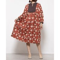 KANKAN/カンカン KANKAN ブロックプリントコットンワンピース/507559161