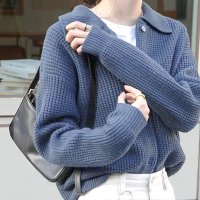Amulet/アミュレット Amulet かのこ編みニットトップス レディース 10代 20代 30代 韓国ファッション 秋 冬 デート 女子会 シンプル おしゃれ 可愛い /507586228