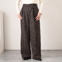 REAL STYLE/リアルスタイル REAL STYLE ワイドパンツ レディース きれいめ 秋冬 ツイード 防寒 暖かい ハイウエスト ゆったり 厚手 ボトムス 高身長 おしゃれ/507587409
