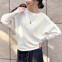 REAL STYLE/リアルスタイル REAL STYLE ニット レディース 長袖 ドルマン 秋 冬 春 トップス セーター ボートネック きれいめ シンプル 防寒 暖かい ゆった/507587414