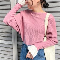 REAL STYLE/リアルスタイル REAL STYLE ニット レディース 長袖 ドルマン 秋 冬 春 トップス セーター ボートネック きれいめ シンプル 防寒 暖かい ゆった/507587414