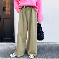 REAL STYLE/リアルスタイル REAL STYLE ワイドパンツ レディース 秋 冬 ボトムス ゆったり ウエストゴム ストレッチ ジョーゼット カジュアル 柔らかい 軽量 /507587452