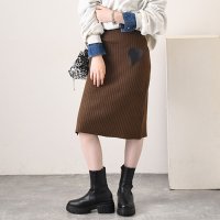 REAL STYLE/リアルスタイル REAL STYLE タイトスカート レディース 秋 冬 ニット 膝下 ミディ丈 ミモレ丈 リブ ボトムス オフィス ウエストゴム かわいい 洗/507587453