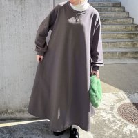 REAL STYLE/リアルスタイル REAL STYLE ワンピース レディース 長袖 裏起毛 スウェッ ト 秋 冬 ロング 膝下 防寒 暖かい 大きいサイズ 体型カバー ゆったり/507587457