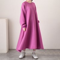 REAL STYLE/リアルスタイル REAL STYLE ワンピース レディース 長袖 裏起毛 スウェッ ト 秋 冬 ロング 膝下 防寒 暖かい 大きいサイズ 体型カバー ゆったり/507587457