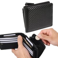 REAL STYLE/リアルスタイル REAL STYLE 財布 メンズ 二つ折り コンパクト カーボン 小銭入れ 札入れ カードケース L字ファスナー コインケース カード入れ 多/507590380