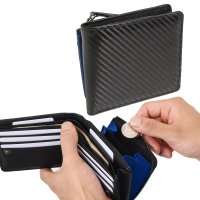 REAL STYLE/リアルスタイル REAL STYLE 財布 メンズ 二つ折り コンパクト カーボン 小銭入れ 札入れ カードケース L字ファスナー コインケース カード入れ 多/507590380