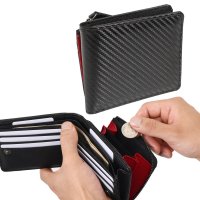 REAL STYLE/リアルスタイル REAL STYLE 財布 メンズ 二つ折り コンパクト カーボン 小銭入れ 札入れ カードケース L字ファスナー コインケース カード入れ 多/507590380
