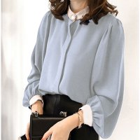 Amulet/アミュレット Amulet シフォンブラウス おしゃれ シフォン 切り替えシャツブラウス レディース/503396208