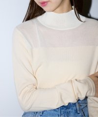 MAISON BREEZE reveur/メゾンブリーズレヴール MAISON BREEZE reveur アンゴラタッチ ニット シアー ハイネック プルオーバー トップス 長袖 XNN/507559277