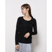 12Twelve Agenda/トゥエルブアジェンダ 12Twelve Agenda Uネックラメ混長袖カットソープルオーバー/507593371