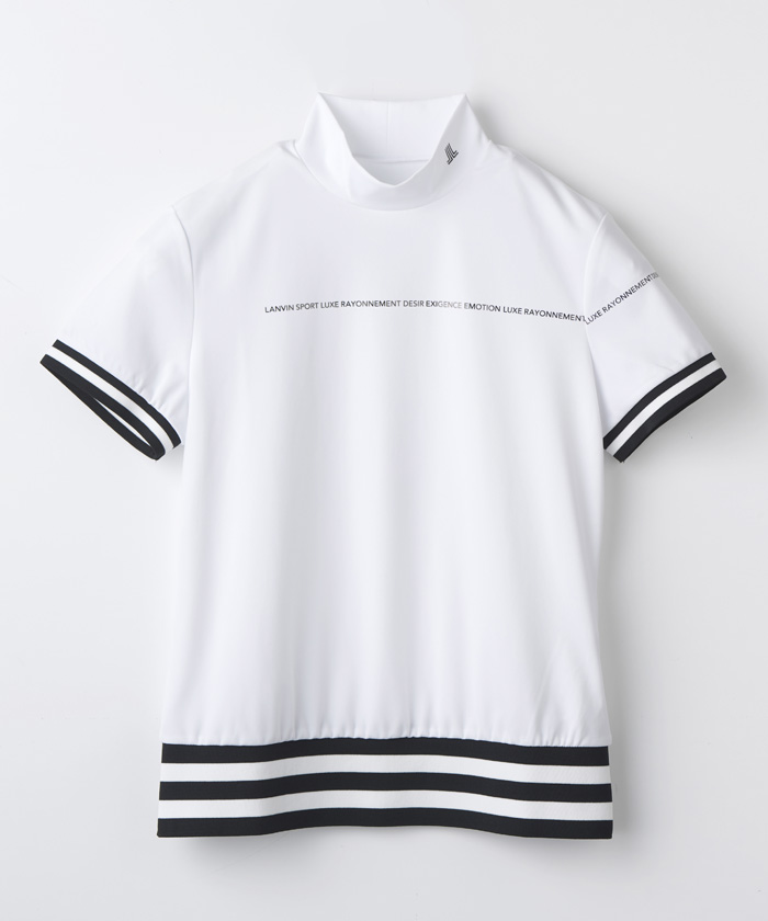 75%OFF処分25,300円➡︎6,325円ランバンスポール　L 白長袖シャツ ランバン スポール LANVIN SPORT スタンドハーフジップ長袖