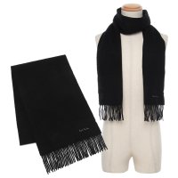 Paul Smith/ポールスミス Paul Smith マフラー ロゴ フリンジ ブラック メンズ レディース ユニセックス PAUL SMITH M1A 933D AS04 79/507596422