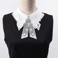 shoppinggo/ショッピングゴー shoppinggo 付け襟 レディース リボン アイレット刺繍 シャツ shirt 付け衿 フェミニン ガーリー レイヤード オールシーズン/507597005