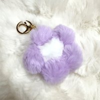 shoppinggo/ショッピングゴー shoppinggo ファーチャーム はな ふわふわ キーホルダー バッグチャーム キーリング フェイクファー ミニチャーム あったか もこも/507597007