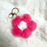 shoppinggo/ショッピングゴー shoppinggo ファーチャーム はな ふわふわ キーホルダー バッグチャーム キーリング フェイクファー ミニチャーム あったか もこも/507597007
