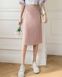 Lily of Valley/リリーオブバリー Lily of Valley バック スリット ハイウエスト タイトスカート きれいめ 上品 清楚 事務服 無地 ボトムス/507597416