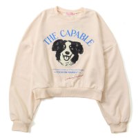 Belle Cie/ベルシー Belle Cie トップス スウェット プルオーバー トレーナー 裏毛 刺繍 犬 レディース 相良刺しゅう ドッグ カレッジロゴ コンパクト プチプ/507597422