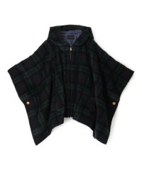 TOMORROWLAND collection/シャギーブラックウォッチ フーデットマント/507597813