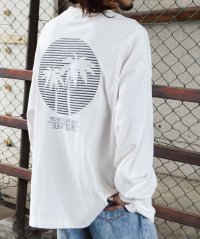 MODISH GAZE/モディッシュガゼ MODISH GAZE SUNSETヤシの木柄 両面刺繍ロングスリーブTシャツ/507597972