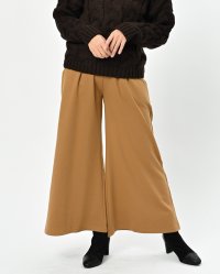 Lily of Valley/リリーオブバリー Lily of Valley 裏起毛 タック ガウチョ パンツ ボトムス カジュアル 大人可愛い ゆったり フレア/507598053