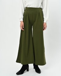 Lily of Valley/リリーオブバリー Lily of Valley 裏起毛 タック ガウチョ パンツ ボトムス カジュアル 大人可愛い ゆったり フレア/507598053