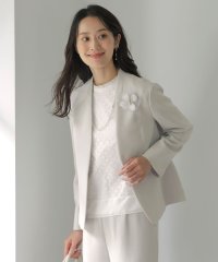 J.PRESS LADIES/【セットアップ対応・洗える】セラテリーダブルクロス ノーカラー ジャケット/507600089