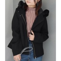 libelle more/リベル モア libelle more バックリボン エコファー付きフードショートコート/507558148
