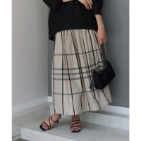 libelle more/リベル モア libelle more 《洗える》細チェック柄ロングフレアースカート/507577342