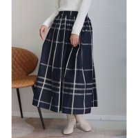 libelle more/リベル モア libelle more 《洗える》細チェック柄ロングフレアースカート/507577342