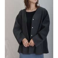 libelle more/リベル モア libelle more ダンボールポンチノーカラーフレアーブルゾン/507577361