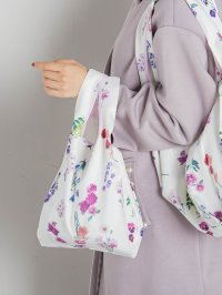 QUEENS COURT/クイーンズコート QUEENS COURT フラワープリントエコバッグ S≪洗濯機で洗える≫/507600147