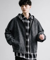 Rocky Monroe/ロッキーモンロー Rocky Monroe パーカー デニムジャケット Gジャン ショート丈 メンズ レディース フルジップ オーバーサイズ ケミカル加工 ブラ/507601226