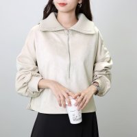 Aletta vita/アレッタ ヴィータ Aletta vita スエードポンチハーフジッププルオーバー/507601470
