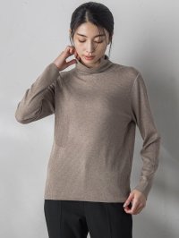 la.f…(Lsize)/ラ エフ エルサイズ la.f…(Lsize) 【大きいサイズ】ラメタートルニット≪手洗い可能≫/507601562