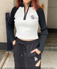 BACK TO THE FIELD (BTTF)/バック トゥー ザ フィールド （ビーティーティーエフ） BACK TO THE FIELD (BTTF) 【MLB】サークルロゴハーフZIPニットトップス/507601784