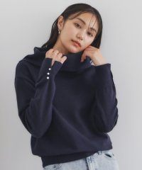 index/《8color/XS－LLsize》パール調ボタン付きオフタートルニット【洗濯機洗い可】/507605942