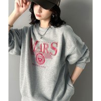 Classical Elf/クラシカルエルフ Classical Elf 《Javaジャバコラボ》大人カジュアルスタイルに。カレッジロゴクラックプリント裏起毛スウェット/507606207