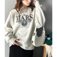 Classical Elf/クラシカルエルフ Classical Elf 《Javaジャバコラボ》大人カジュアルスタイルに。カレッジロゴクラックプリント裏起毛スウェット/507606207